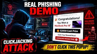 DON'T CLICK This Button (click-jacking)| Fake Prize Scam EXPOSED! #ethicalhacking #windows #hack