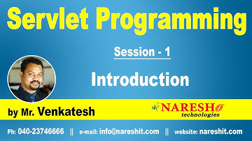 Servlet Tutorial | Introduction to Servlets | Servlet Programming Part-1  | by Mr.Venkatesh