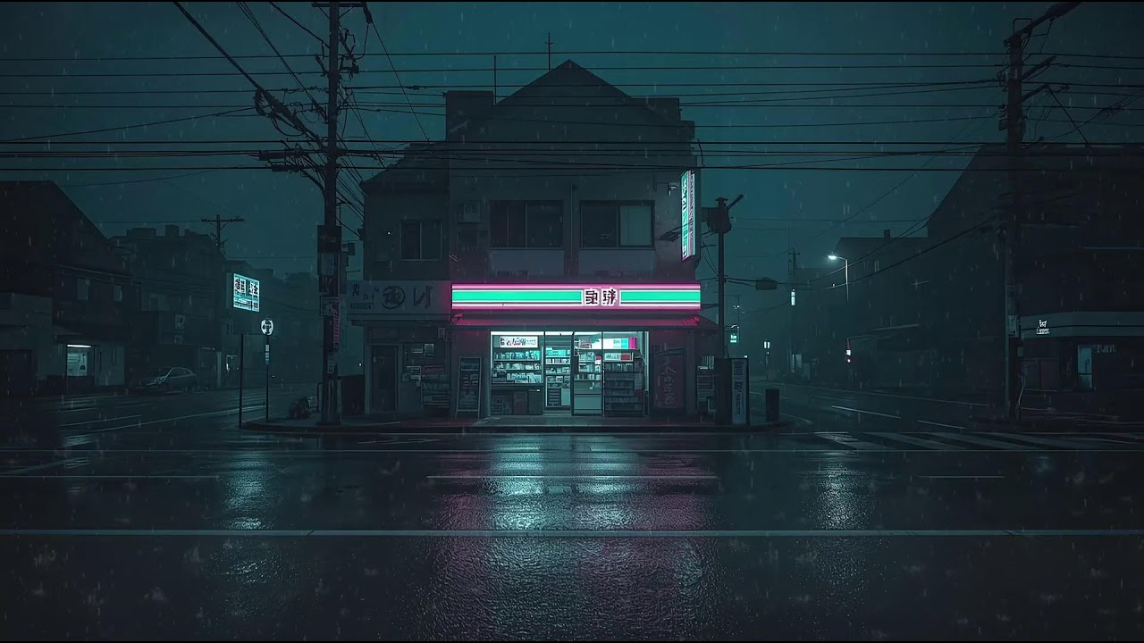Neon Tokyo Vibes 🌧️ Lofi Chill Rain Music for Midnight Relaxing 🎧