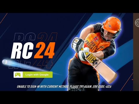 How to fix unable to sign in with current method please try again error code 4026 real cricket 24