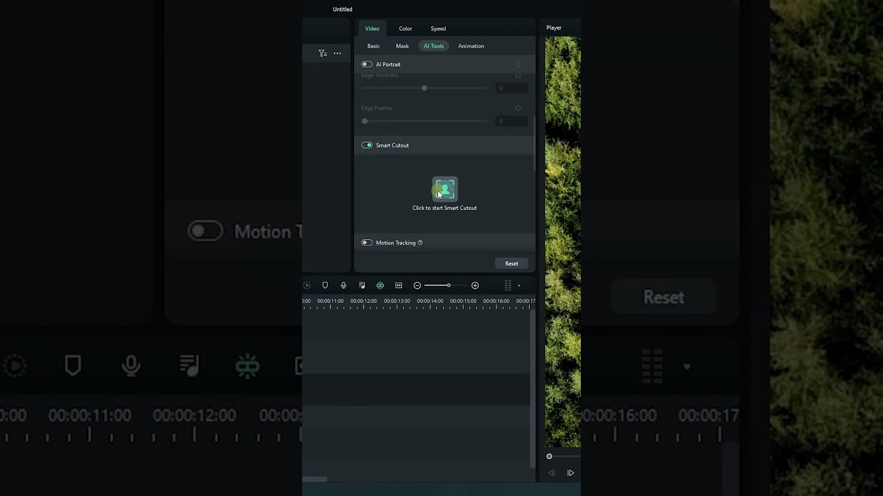 Удалить нежелательные объекты на Filmora 12