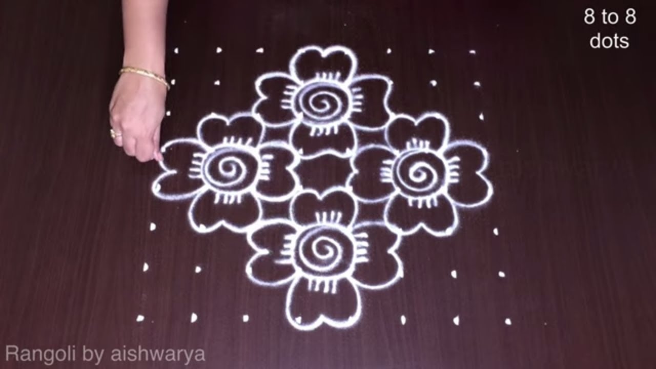 Simple Friday Flower Kolam