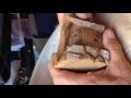 Cottonwood bark carving whimsical house