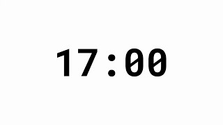 17 Minute Countdown Timer -  White Background
