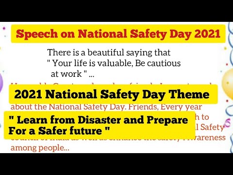 speech on national safety day in english