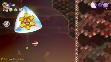 Super Mario Bros Wonder (NS) Deep Magma Bog - Badge Challenge - Boosting Spin Jump II