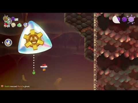 Super Mario Bros Wonder NS Deep Magma Bog Badge Challenge Boosting Spin Jump II