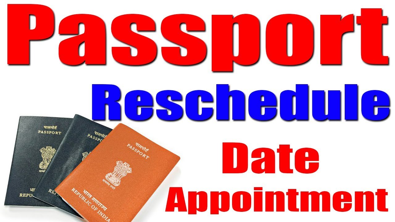 How To Reschedule Passport Appointment Youtube