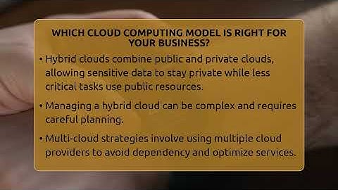 Which Cloud Computing Model Is Right For Your Business? - Talking Tech Trends