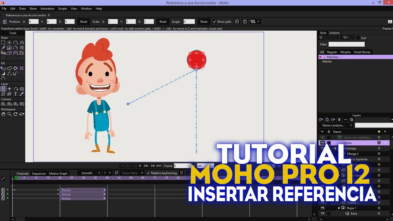 TUTORIAL Insertar acciones de referencias | MOHO PRO 12 😊 - YouTube