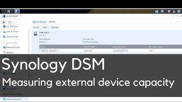Synology DSM - Calculating External Device Disk Capacity