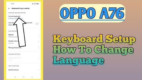 OPPO A76 || Language Setup Use In Keyboard Settings How To Use