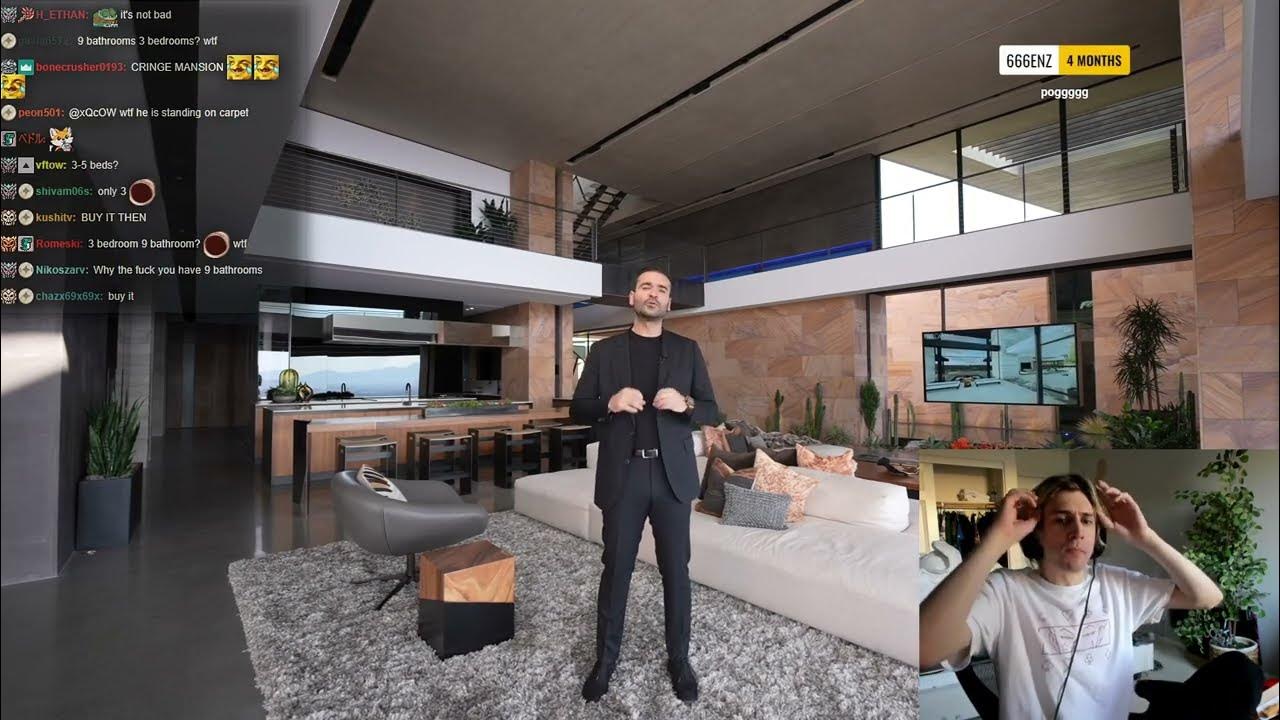 xQc Reacts to Inside a $25,000,000 Futuristic Las Vegas Modern Mega Mansion