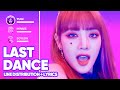 (G)I-DLE - Last Dance (Line Distribution + Lyrics Color Coded) PATREON REQUESTED