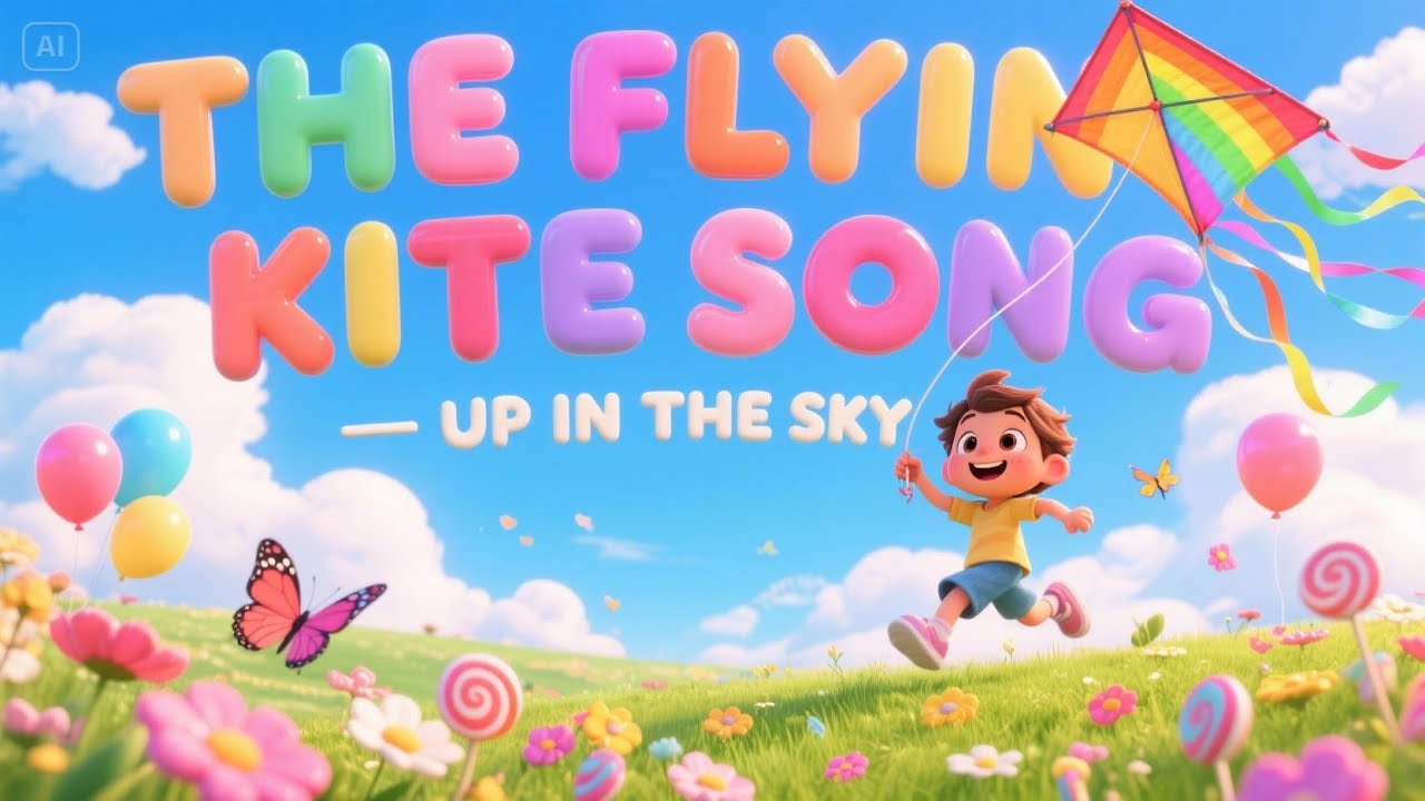 🪁☁️ The Flying Kite Song – Up in the Sky 🌤️🎶 | Fun Adventure for Kids 🌈 ...