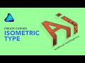 Affinity Designer iPad Isometric Tutorial | Isometric Curved Text