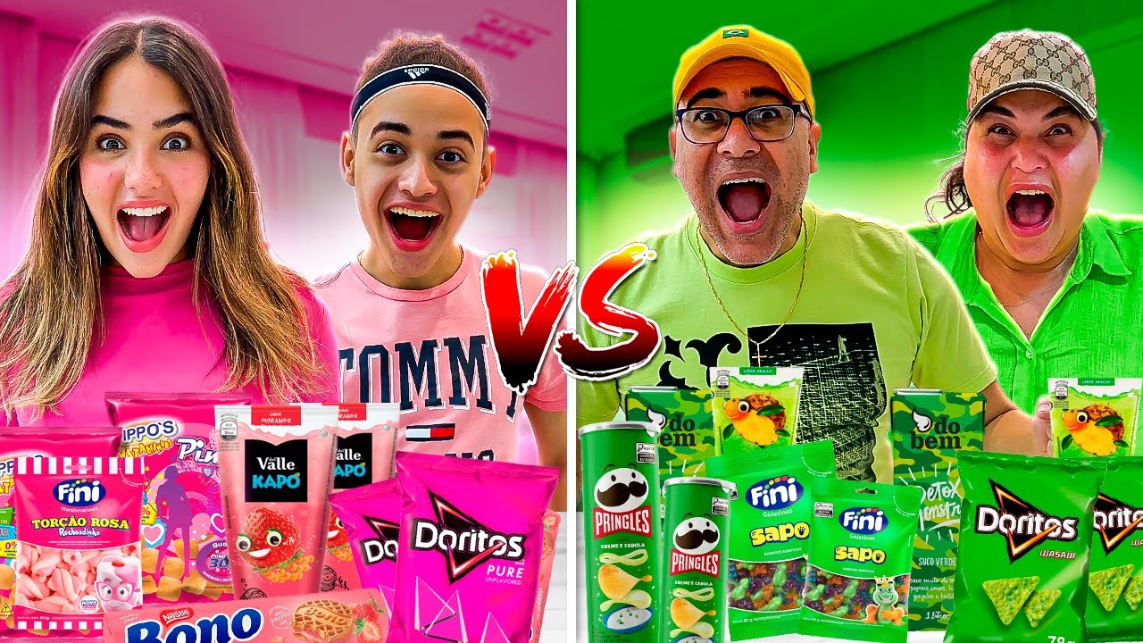 COMIDA ROSA VS COMIDA VERDE *Quem venceu?