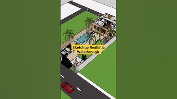 Sketchup Realistic Walkthrough| Sketchup Animation #viral #trending #shorts Sketchup scene tutorial