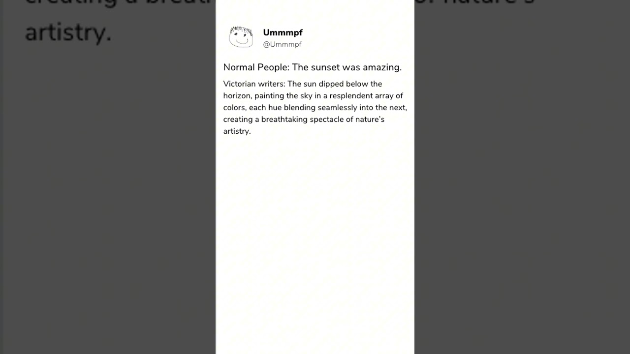 Normal people vs. Victorian writers #1 