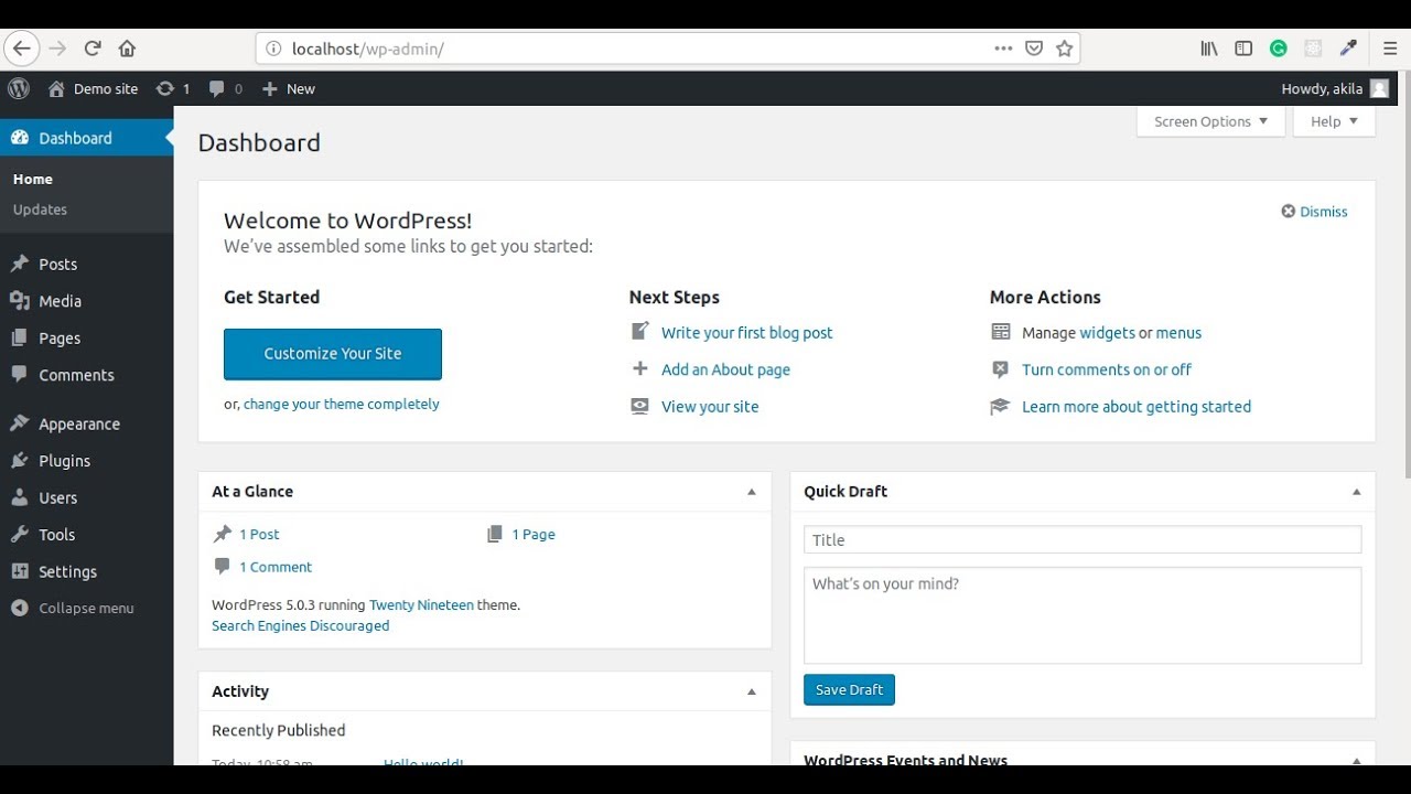 Install WordPress on Ubuntu 1804 - YouTube