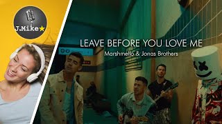 🎙️Leave Before You Love Me - Marshmello & Jonas Brothers - Instrumental w backing vocals and lyrics