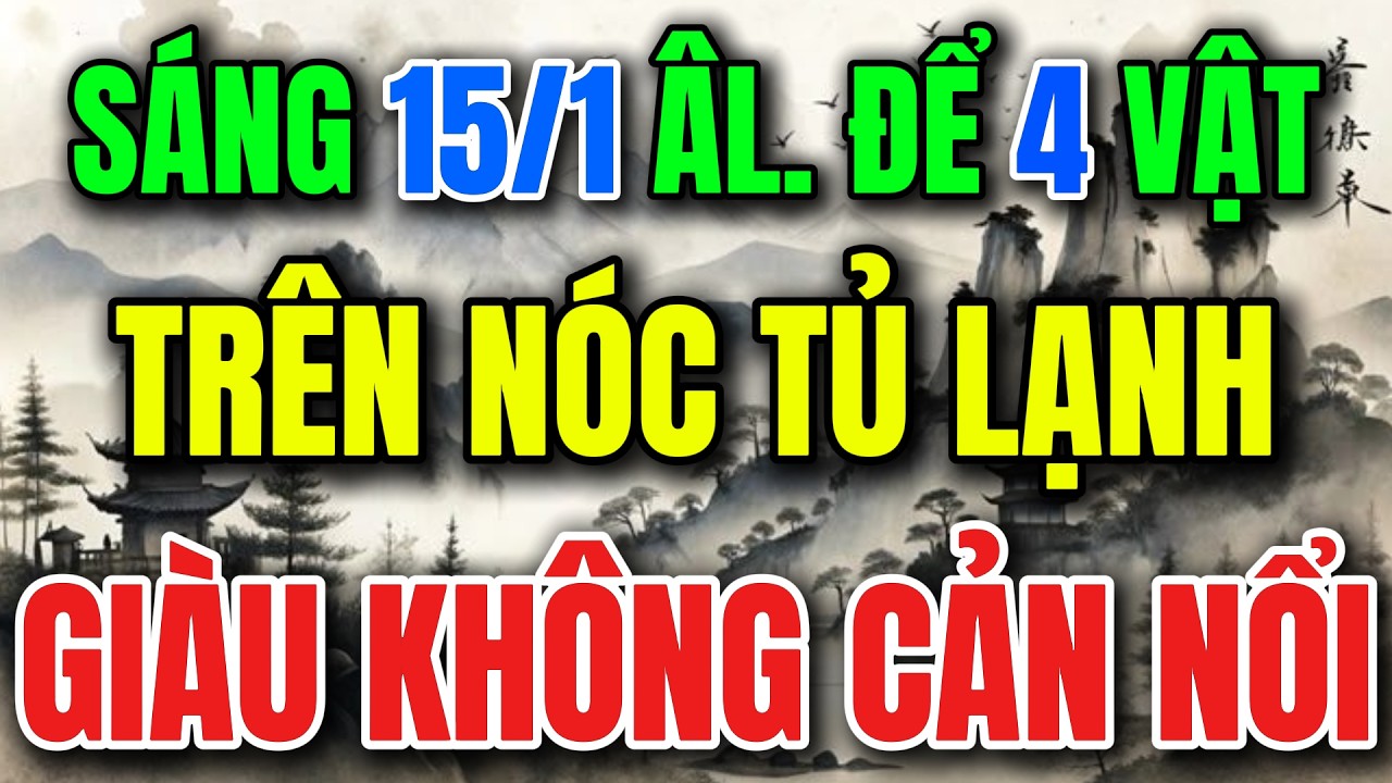 SÁNG 15/1 ÂL, ĐỂ 4 VẬT TRÊN NÓC TỦ LẠNH, GIÀU KO CẢN NỔI - Lời Phật Dạy #loiphatday #phongthuy