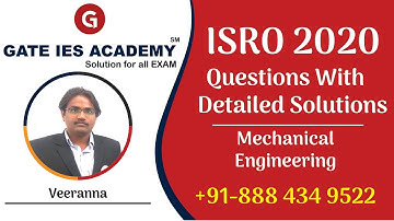 ISRO 2019-2020 Mechanical Detailed Solutions & Key Answers | GATE IES ACADEMY