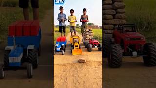 Rc Monster Truck Rc Tractor Trolley Rc JCB Race | Chote Bacho Ki Rc Toy Race | #shorts#tractorvideo