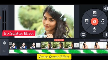 How to create a INK SPLATTER EFFECT in KineMaster editing video in telugu