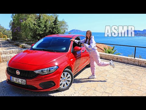 ASMR CAR Tapping TRIGGERS Fiat Rentcar | АСМР в МАШИНЕ Триггеры Аренда авто в Анталии 2021 ТУРЦИЯ