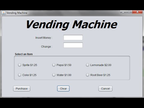 java vending machine assignment