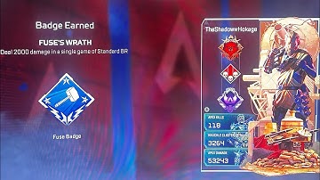 MY FIRST 2K BADGE WITH FUSE 🎯 APEX LEGENDS: Season 22 | GOING FUSE CRAZY! | Get them off the roof!