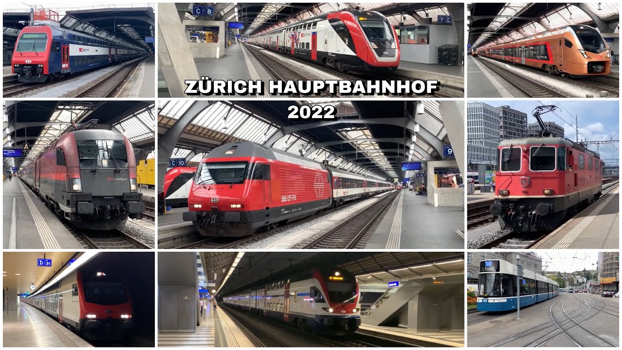 Züge beim Zürich Hauptbahnhof | Trains at Zurich Central Station (2022)