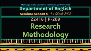 Research Methodology | Evening Session | Sem 4 Presentations | DoE-MKBU
