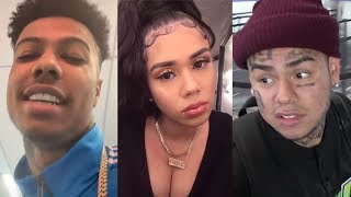 Blueface Flirts With 6ix9ine Baby Mama Sara On IG Live