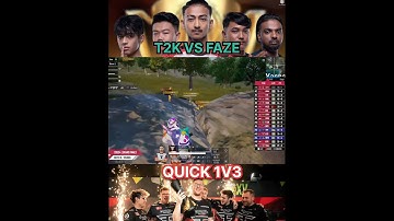 1V3 QUICK DBS 😱 T2K VS FAZE #pubg #t2kgaming #scrims #shorts