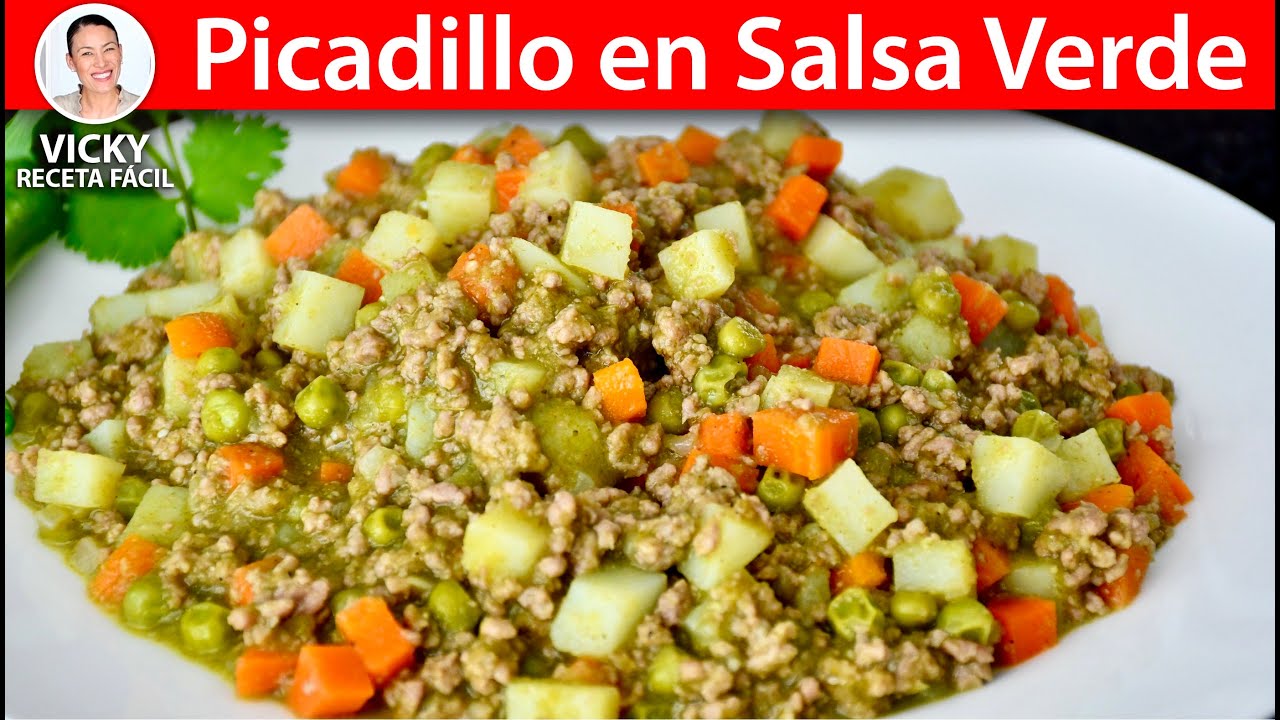 PICADILLO EN SALSA VERDE | Vicky Receta Facil - YouTube