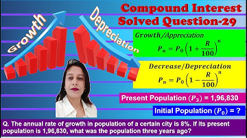 Compound Interest-SQ 29-DAV Maths-Class 8-Find the initial population three years ago-rate of growth