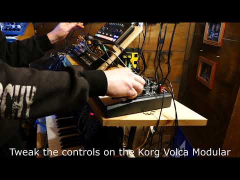 Korg Volca Modular CV controlled by Microbrute and uses it filter, LPGs disabled