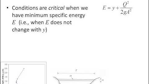 CE 331 - Class 24 (3/11/2013) - Critical flow