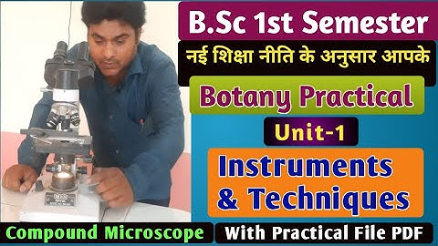 BSc 1st Semester Botany Practical According to New Education Policy/Botany Practical For BSc1st Year