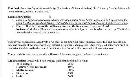 Computer Architecture Syllabus (Arabic)