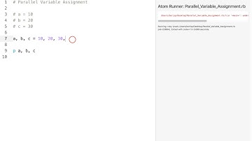Learn to Code with Ruby - Section 02 - Lesson 07 - Parallel Variable Assignment