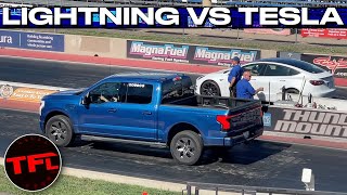 Ford F150 Lightning vs Tesla Model 3 Performance Drag Race  It’s Much Closer Than You Think!