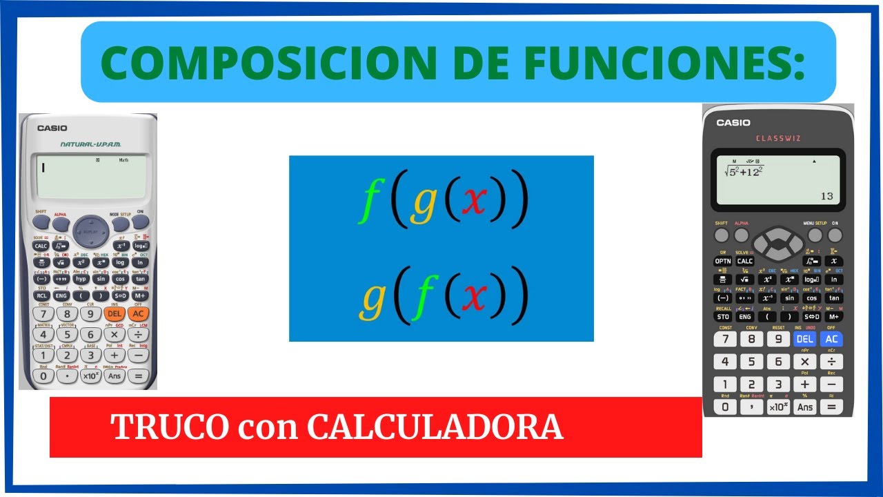 👀Composición de funciones con CALCULADORA 🔢Bachillerato por Madurez