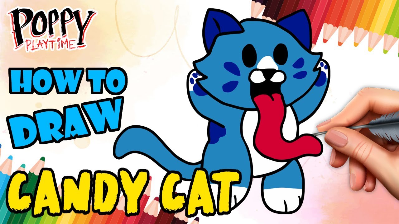 How to Draw CANDY CAT - Poppy Playtime 