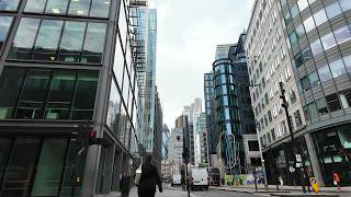 [4K] Broadgate | Bishopsgate | Spitalfields | City of London Walk