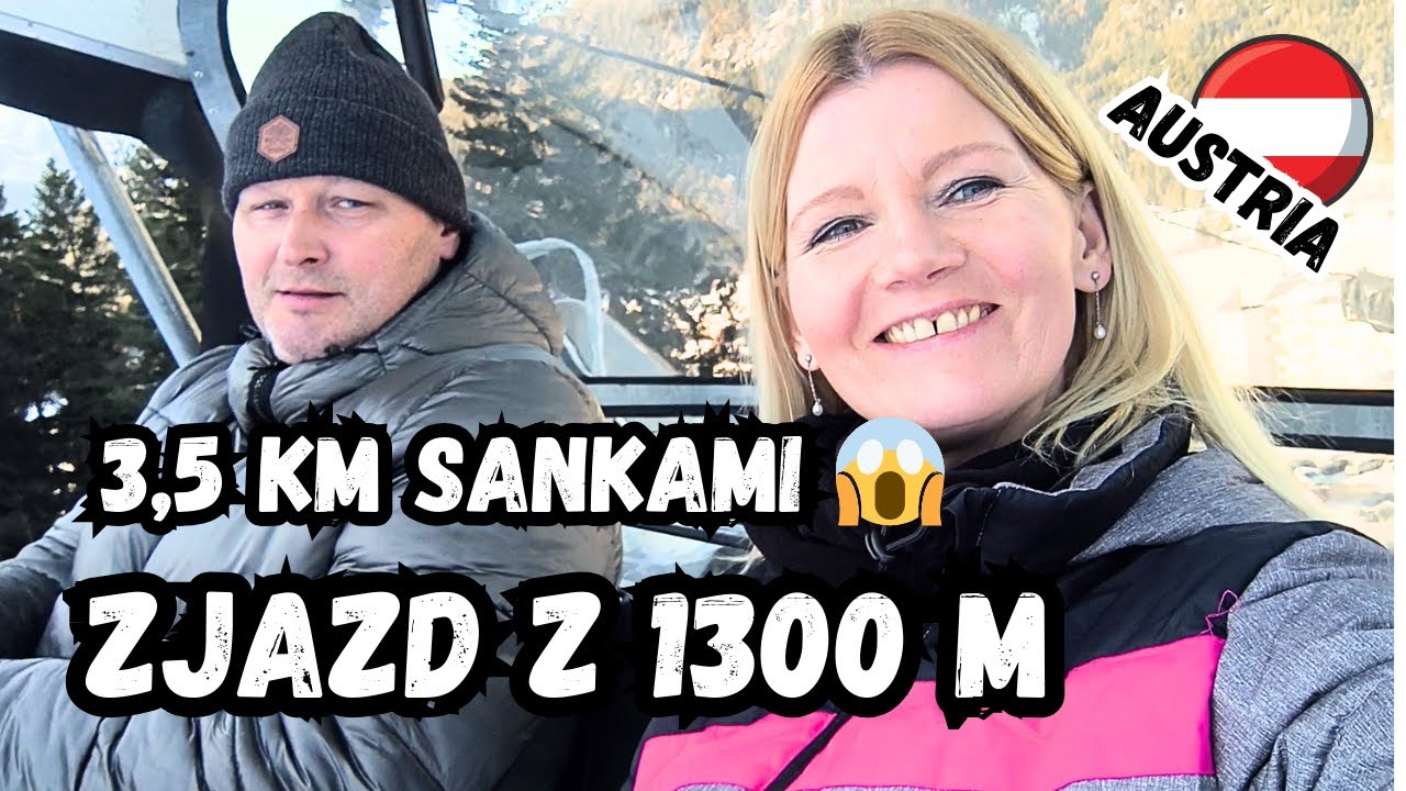 Sanki 3,5 km z góry w Austrii! 😱 1300 m n.p.m. | Drugi dzień na stoku z Amelią!