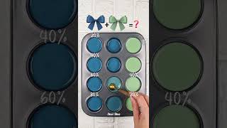 Pastel Blue & Sage Green Mixed Color Palette | 4 Muted Teal Shades #colorpalette #colormixing #art