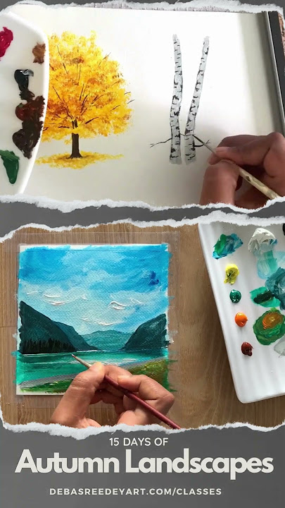 Landscape painting in Sketchbook - Step by step Guidance - Debasree Dey Art
